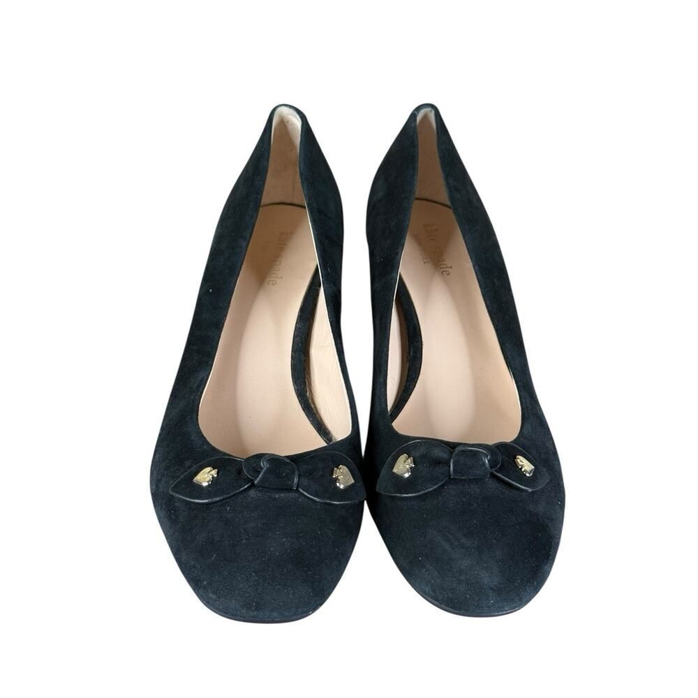 Kate Spade New York Black Benice Pumps Women's Size 7.5 M Black Block Heel Shoes - Picture 8 of 11
